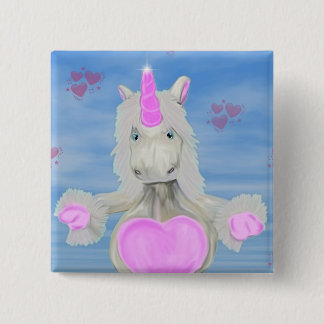 Macaron Carré 5 Cm Étreinte de licorne