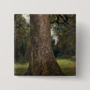 Macaron Carré 5 Cm Étude du tronc d'un arbre d'orme, c.1821 (huile