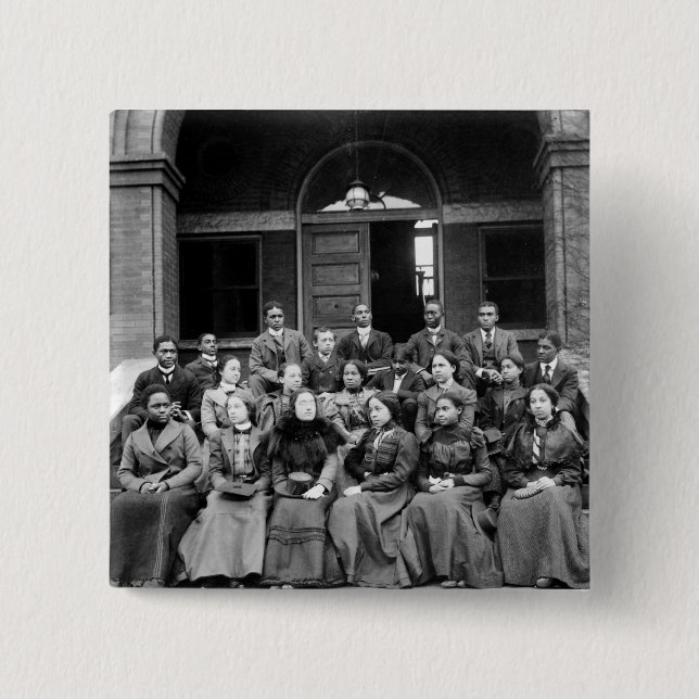 Macaron Carré 5 Cm Étudiants de Fisk : 1899 (Devant)