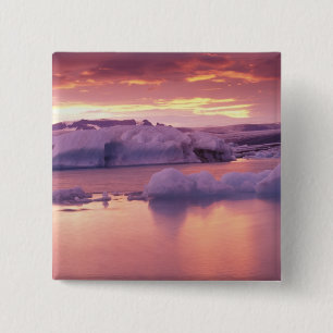 Macaron Carré 5 Cm Europe, Islande, lagune de Jokulsarlon