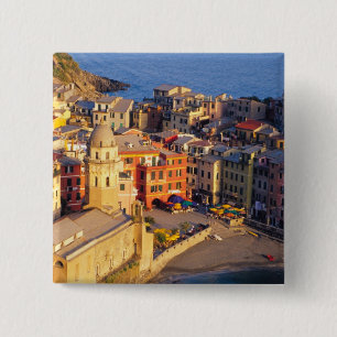 Macaron Carré 5 Cm Europe, Italie, Cinque Terre. Village de Vernazza