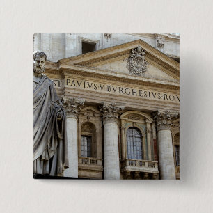 Macaron Carré 5 Cm Europe, Italie, Rome. Basilique Saint-Pierre (aka 