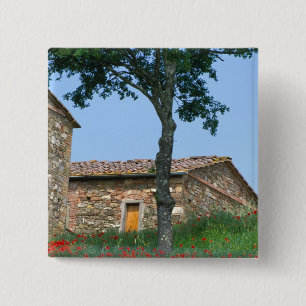 Macaron Carré 5 Cm Europe, Italie, Toscane, villa abandonnée dans