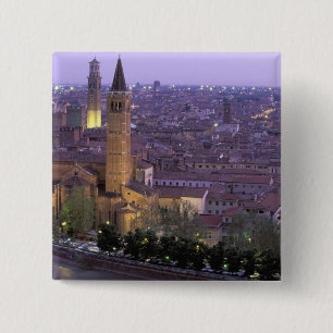 Macaron Carré 5 Cm Europe, Italie, Vénétie, Vérone. Vue de Castel