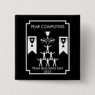 Macaron Carré 5 Cm Événement de l'équipe du personnel de l'entreprise