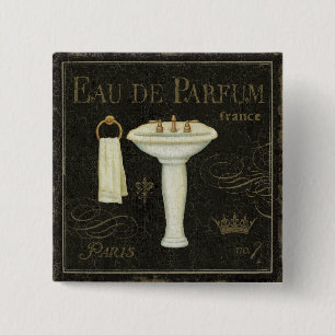 Macaron Carré 5 Cm Évier vintage et serviette