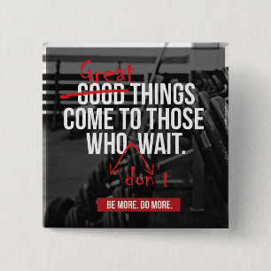 Macaron Carré 5 Cm Exercice de musculation Mots Motivationnels