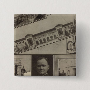 Macaron Carré 5 Cm Exposition Pacifique Alaska-Yukon, Seattle, 1909