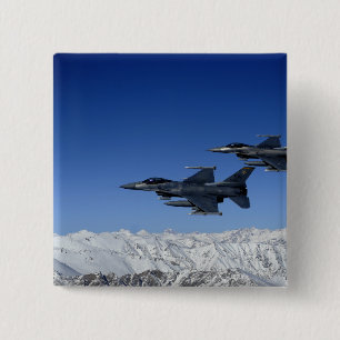 Macaron Carré 5 Cm F-16 de l'armée de l'air américaine