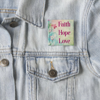 Macaron Carré 5 Cm Faith Hope Love