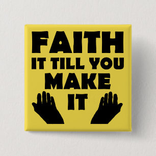 Macaron Carré 5 Cm Faith It To You Make It Christian Citations Dit