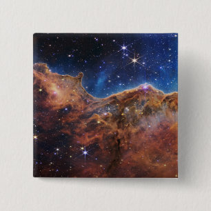 Macaron Carré 5 Cm Falaises cosmiques Carina Nebula Space Webb Telesc