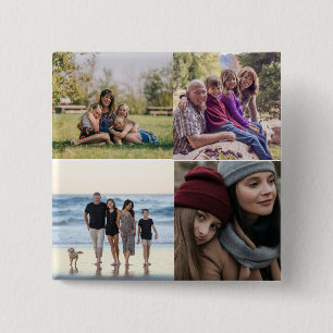 Macaron Carré 5 Cm Famille personnalisée 4 Photo