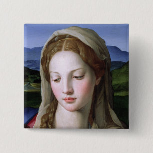 Macaron Carré 5 Cm Famille sainte avec St Anne et le St John