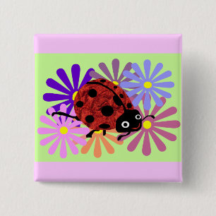 Macaron Carré 5 Cm Fanny le bouton de coccinelle