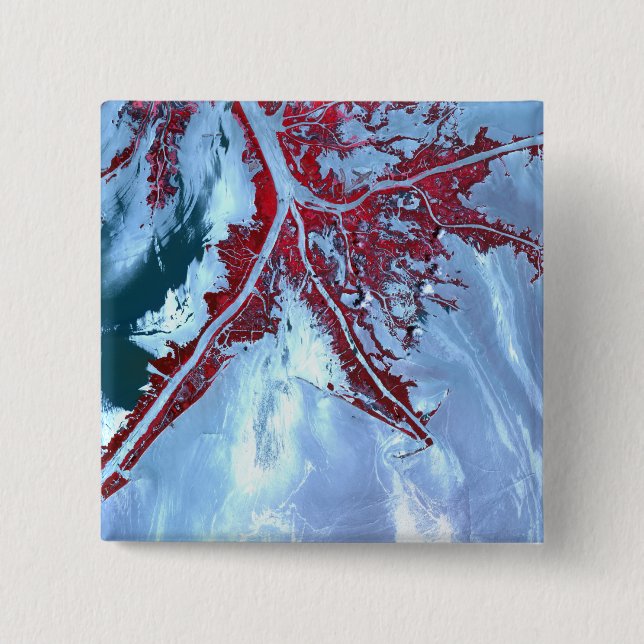 Macaron Carré 5 Cm Faux satellite (Devant)