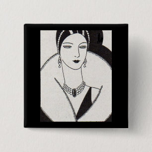 Macaron Carré 5 Cm Femme art déco 1928