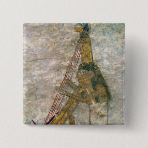 Macaron Carré 5 Cm Femme jouant une harpe arquée