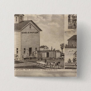 Macaron Carré 5 Cm Ferme d'Oakwood, Minnesota