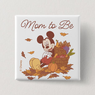 Macaron Carré 5 Cm Fête de bébé Mickey Mouse à l'automne