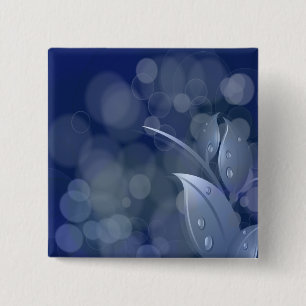 Macaron Carré 5 Cm Feuille de Blue Bokeh