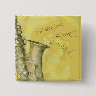 Macaron Carré 5 Cm Feuille de son, bouton