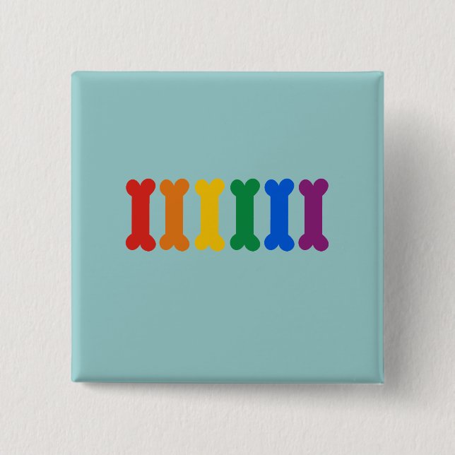 Macaron Carré 5 Cm Fierté d'animal familier (Devant)