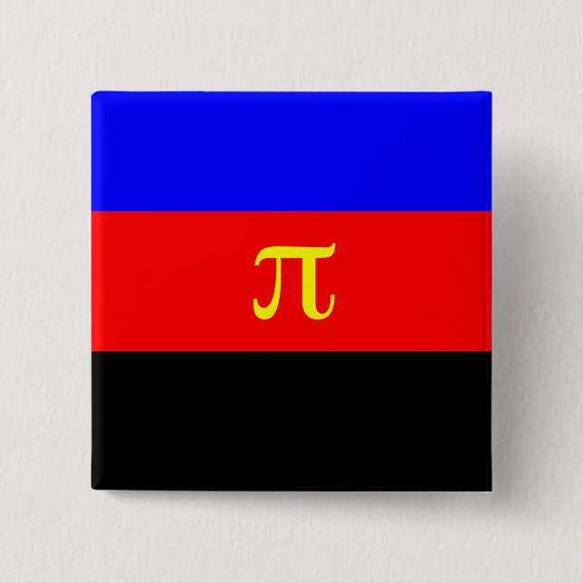 Macaron Carré 5 Cm Fierté de Polyamorous (Devant)