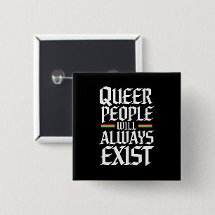 Macaron Carré 5 Cm Fierté queer Fierté queer Les personnes queer exis