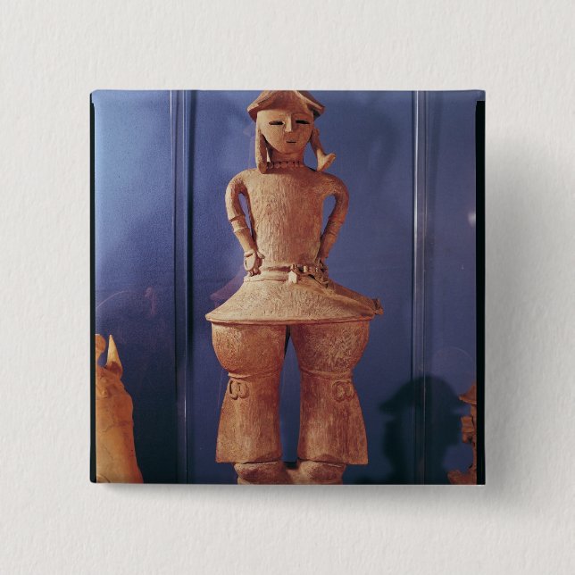 Macaron Carré 5 Cm Figure de Haniwa, 250-550 (Devant)