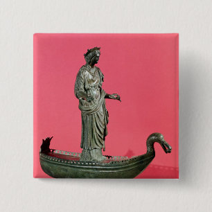 Macaron Carré 5 Cm Figurine de la déesse Sequana