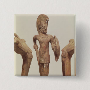Macaron Carré 5 Cm Figurine d'un guerrier, c.490 AVANT JÉSUS CHRIST