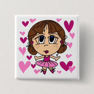 Macaron Carré 5 Cm Fille de ballerine