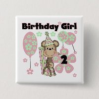 Fille Singe Avec Cadeaux 2e T-shirts d'anniversair