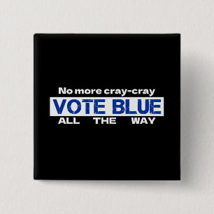 Macaron Carré 5 Cm Fini Cray Cray Vote Blue Tout Le Chemin