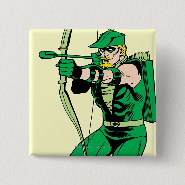 Macaron Carré 5 Cm Flèche verte Flèche tournante (Devant)