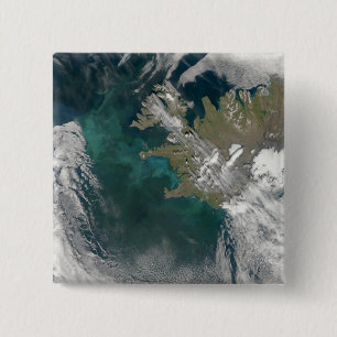 Macaron Carré 5 Cm Fleur de phytoplancton dans l'océan Atlantique