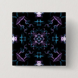 Macaron Carré 5 Cm Fleur Mandala violette et bleue