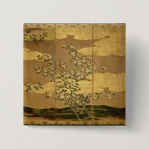 Macaron Carré 5 Cm Fleurs des camélias