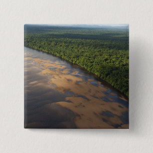 Macaron Carré 5 Cm Fleuve Essequibo, plus long fleuve de Guyana, et 3