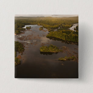 Macaron Carré 5 Cm Fleuve Essequibo, plus long fleuve de Guyana, et 4
