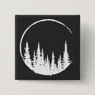 Macaron Carré 5 Cm Floral Forest Circle Tree Loving Forest Tree