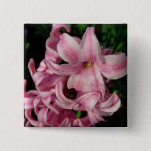 Macaron Carré 5 Cm Floral Pink Hyacinth