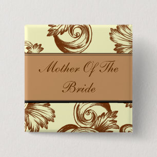 Macaron Carré 5 Cm Flourish vintage (brun clair)