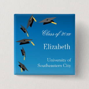 Macaron Carré 5 Cm Flying Graduation Caps