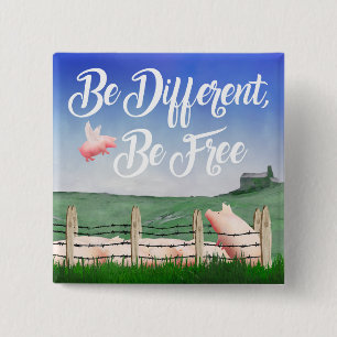 Macaron Carré 5 Cm Flying Pig-Be Different