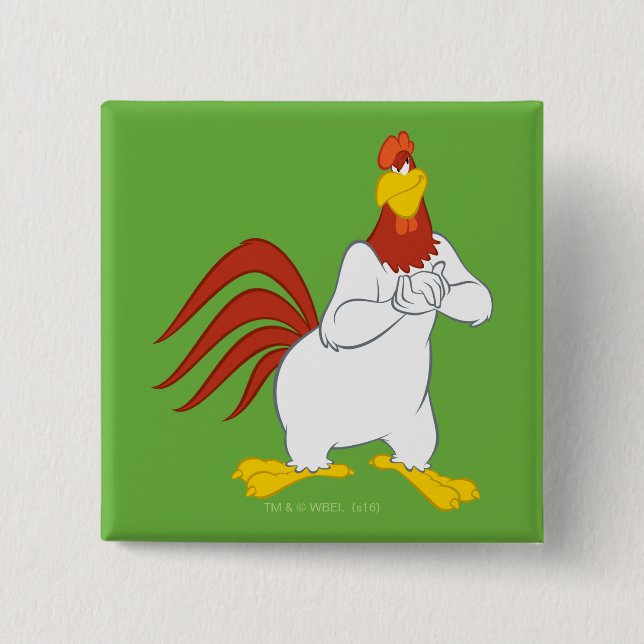 Macaron Carré 5 Cm Foghorn Leghorn| Mauvais regard (Devant)