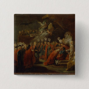 Macaron Carré 5 Cm Fondation de l'ordre d'Eagle noir