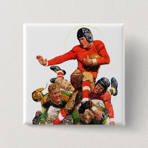 Macaron Carré 5 Cm Football universitaire