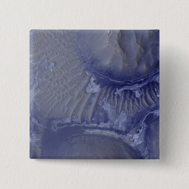 Macaron Carré 5 Cm Formation de Noctis Labyrinthus sur Mars (Devant)